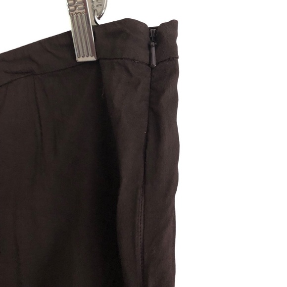 Eileen Fisher Capri Crop Pants Side Zip Brown Size Large - Picture 6 of 7